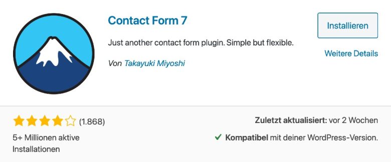 WordPress Plugin Contact Form 7
