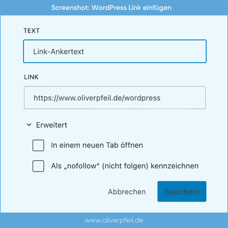 WordPress Link einfügen - Interner & externer Link